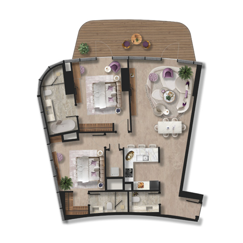 2 bedroom Apartments -  Taj Wellington Mews
