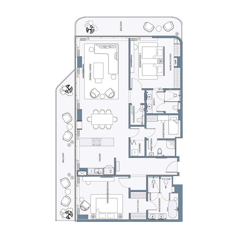 2,5 bedroom Apartments -  Anantara Mina