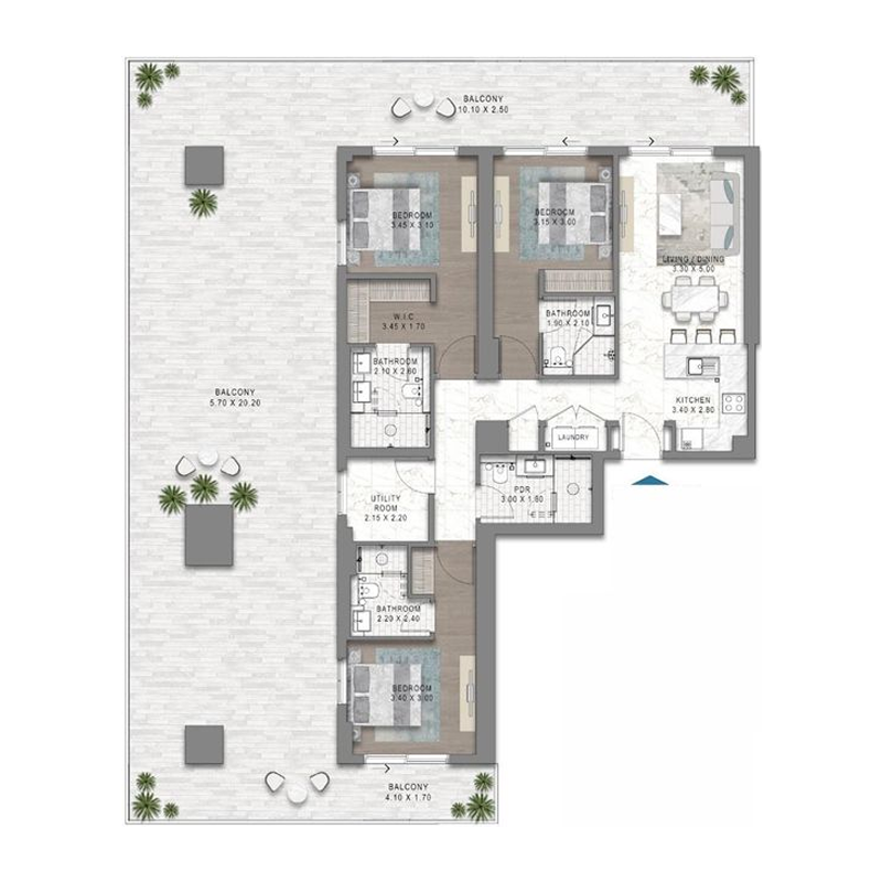 3 bedroom Apartments -  Chelsea Residences