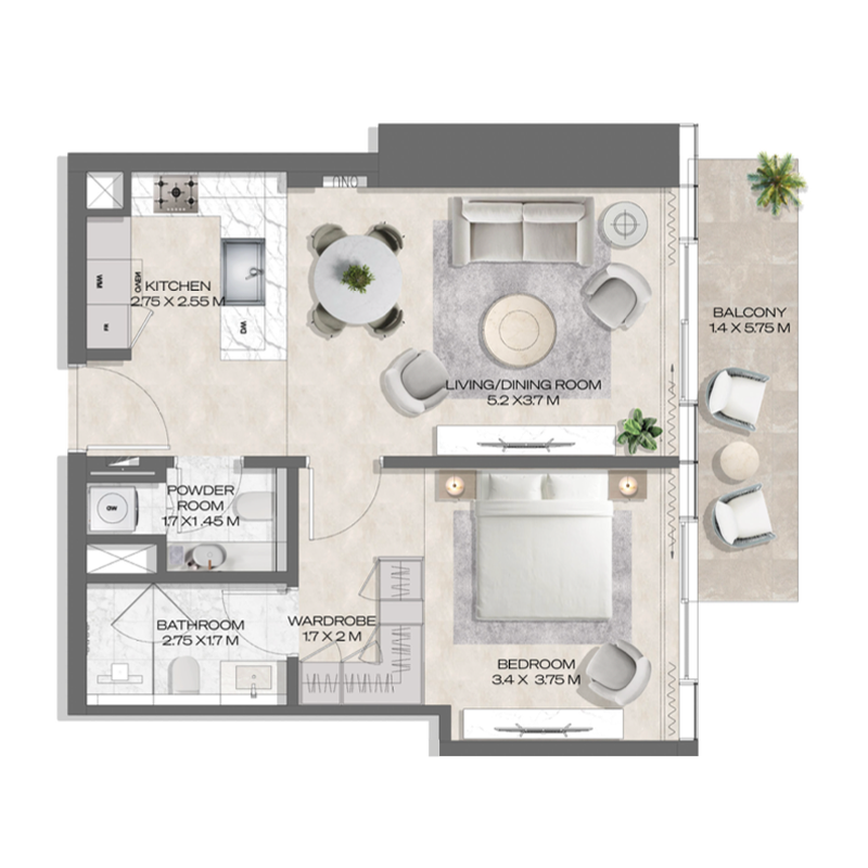 1 bedroom Apartments -  DWTN Residences