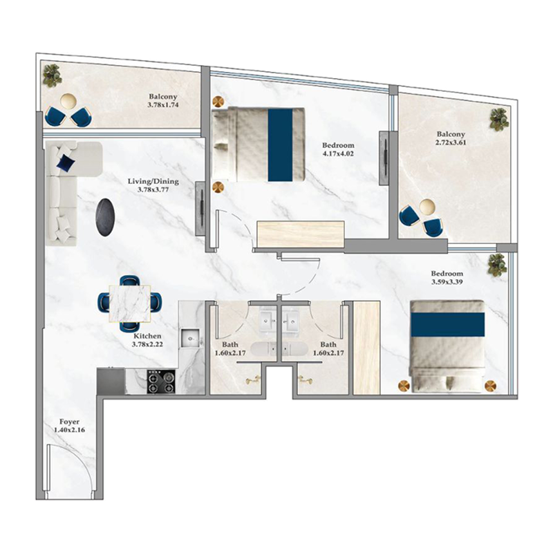 2 bedroom Apartments -  Aspirz