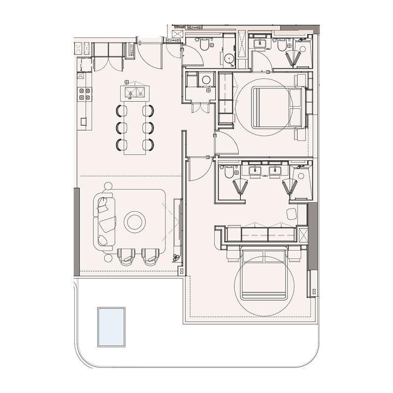 2 bedroom Apartments -  Sunset Bay 5