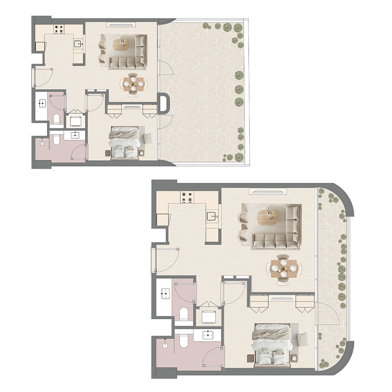 1 bedroom Duplex -  Mirasol II