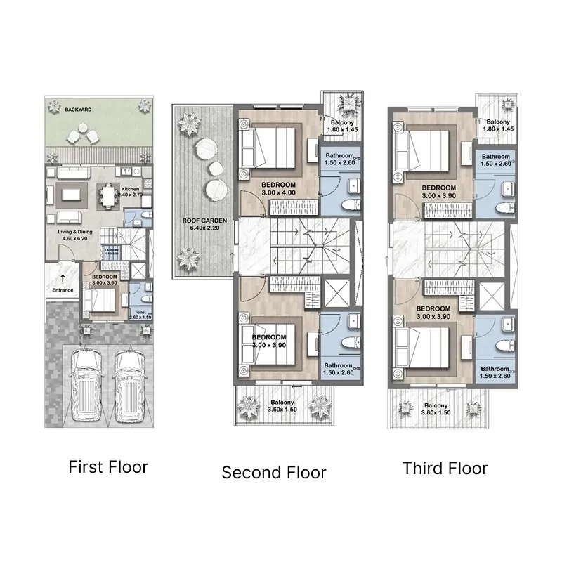 5.0 bedrooms townhouse -  Reportage Hills