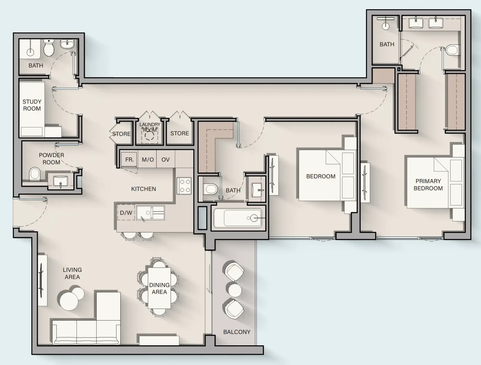 2.0 bedrooms apartments -  Belgravia Gardens