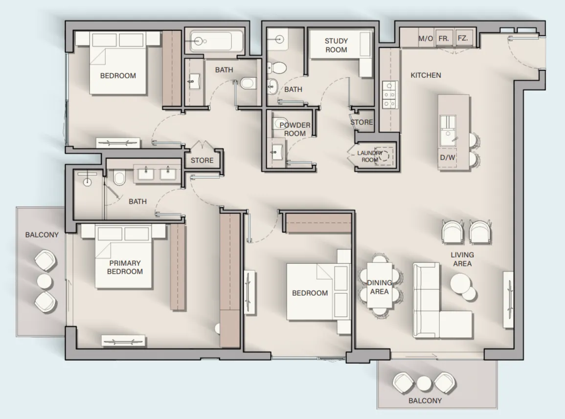 3.0 bedrooms apartments -  Belgravia Gardens