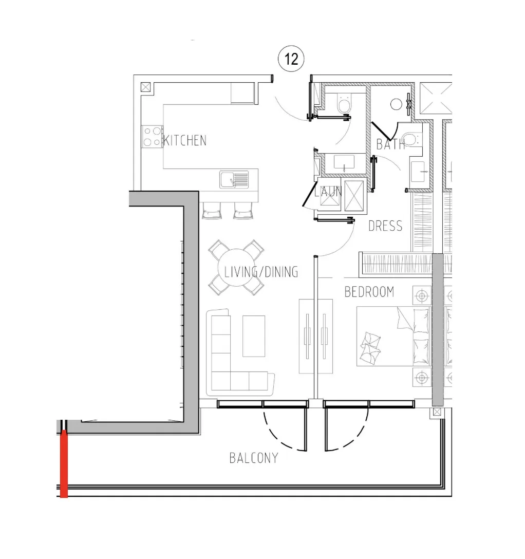1.0 bedroom apartments -  Damac Riverside Views