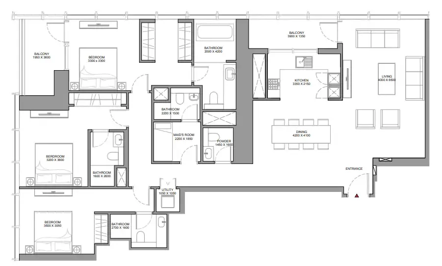 3.0 bedrooms apartments -  The Element at Sobha One