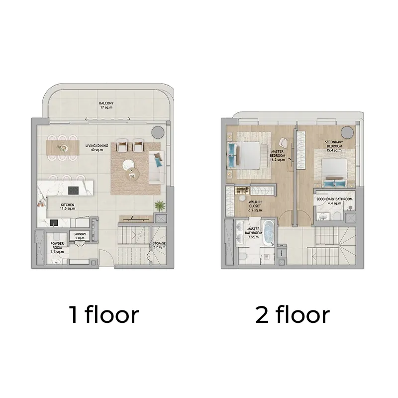 2.5 bedrooms duplex -  Fahid Beach Terraces