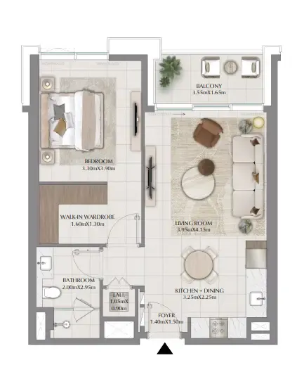1.0 bedroom apartments -  Terra Gardens