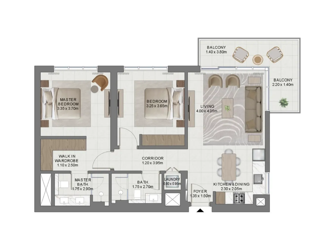 2.0 bedrooms apartments -  Golf Hills