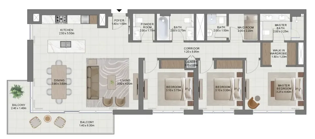 3.0 bedrooms apartments -  Golf Hills