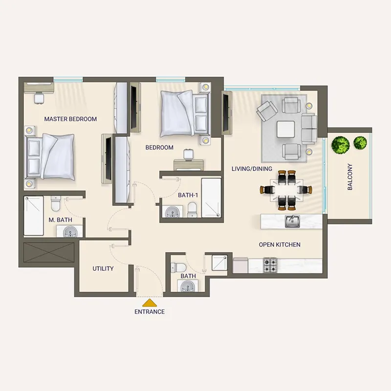 2.0 bedrooms apartments -  Nexara by 7th Key