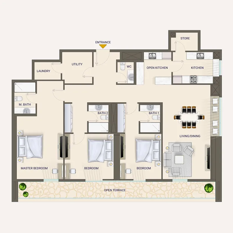 3.0 bedrooms apartments -  Nexara by 7th Key