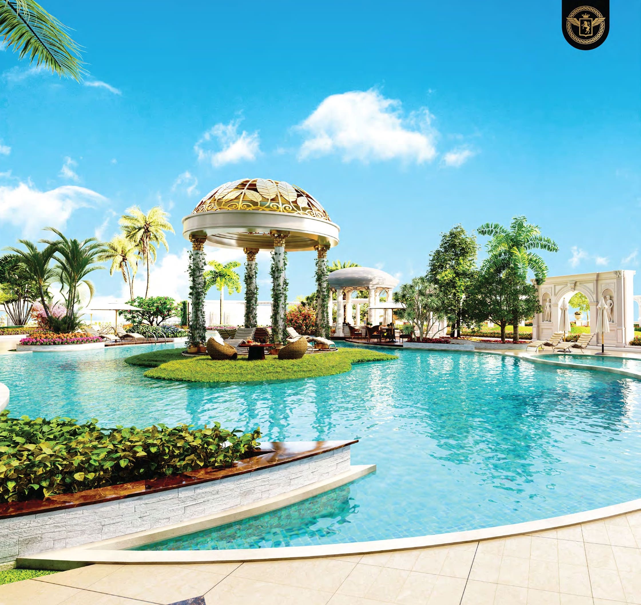 AQUA PARADISO WITH SWIM UP ISLAND