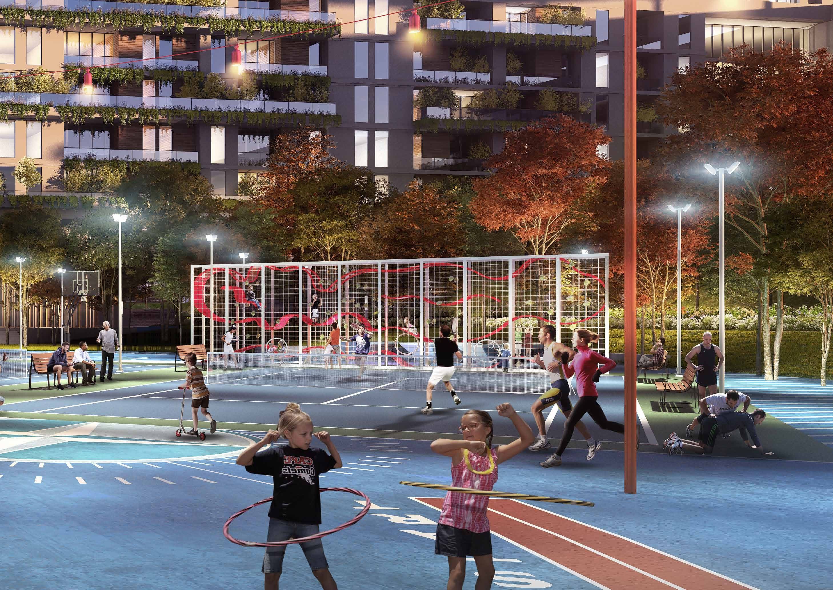 Outdoor gym and fitness station