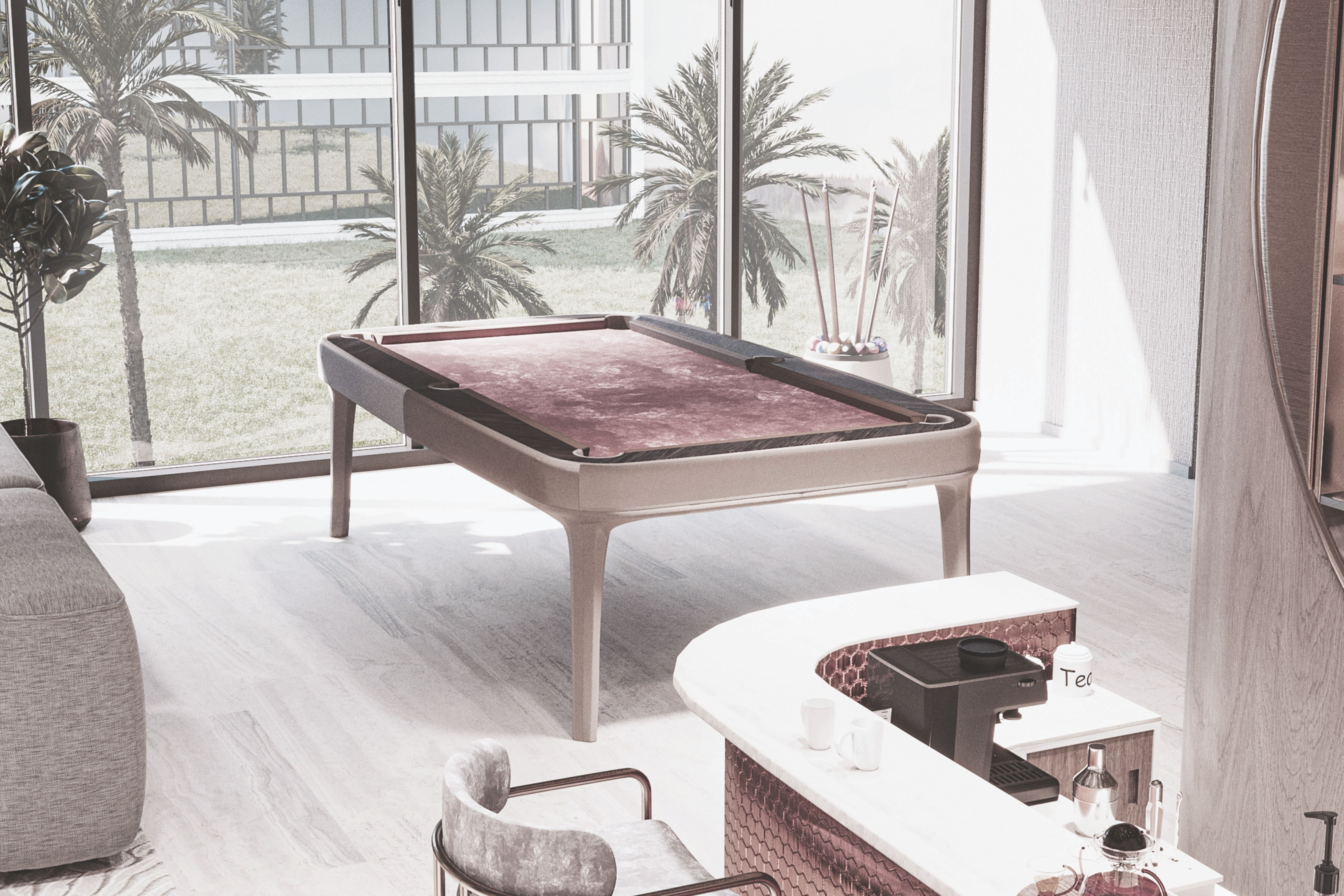 Club Room with billiard table