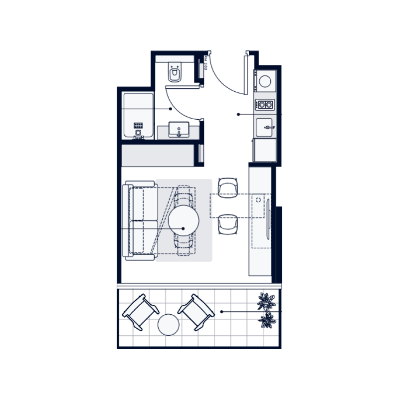 Studio Apartments -  Azizi Venice Buildings 1, 3, 4 and 5