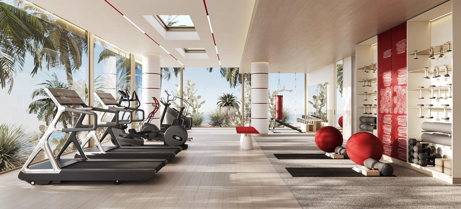 Gym with dance and yoga studio